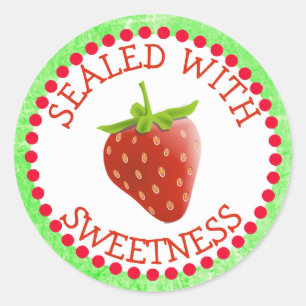 Verzegeld met zoetheid Aardbeien Stickers
