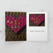 Verzegelde hartRomantische, Valentijnsdag Kaart (Binnen)
