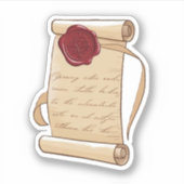 Verzegelde Scroll-Sticker Sticker (Voorkant)