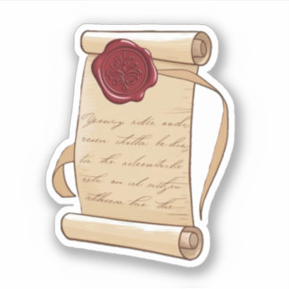 Verzegelde Scroll-Sticker Sticker