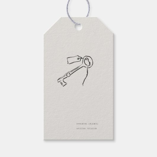 Verzegelde Sleutel- Regency Correspondentie Archie Cadeaulabel (Voorkant)