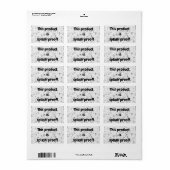 Verzegeletiket zegel van plastic dichte verpakking etiket (Full Sheet)