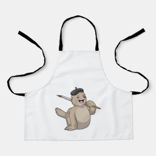 Verzegeling als Schilder met de borstel van de Ver Schort