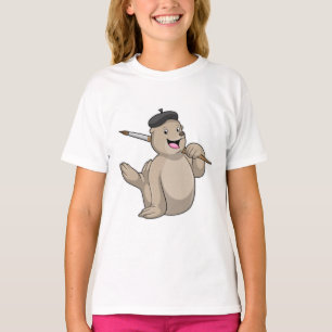 Verzegeling als Schilder met de borstel van de Ver T-shirt