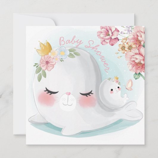 Verzegeling Baby shower Uitnodiging (Voorkant)