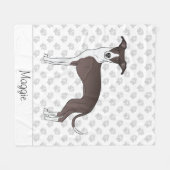 Verzegeling en witte Italiaanse grijshond met aang Fleece Deken (Voorkant (Horizontaal))