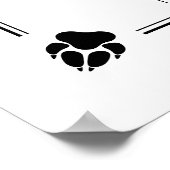 Verzegeling en witte Italiaanse grijshond met pote Poster (Hoek)