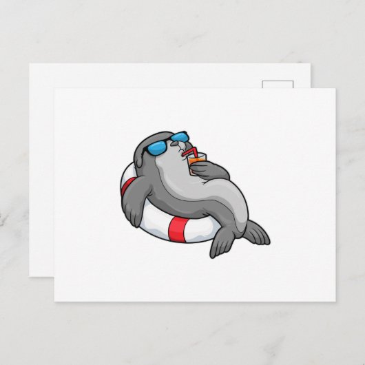 Verzegeling met draairing en Drink Briefkaart (Voorkant / Achterkant)