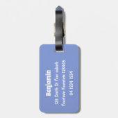 Verzegeling met een fijne zegel en illustratie van bagagelabel (Achterkant verticaal)