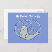 Verzegeling met een fijne zegel en illustratie van briefkaart (Voorkant / Achterkant)