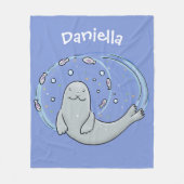 Verzegeling met een fijne zegel en illustratie van fleece deken (Voorkant)