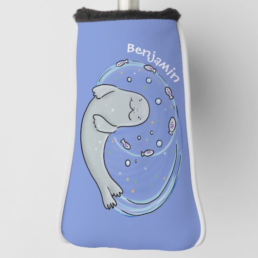 Verzegeling met een fijne zegel en illustratie van golfheadcover (Draai 90)