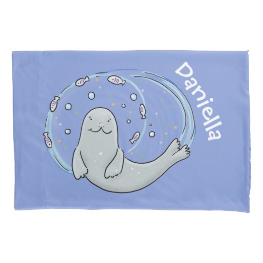 Verzegeling met een fijne zegel en illustratie van kussensloop (Voorkant)