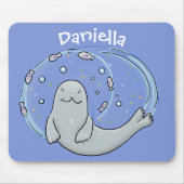 Verzegeling met een fijne zegel en illustratie van muismat (Voorkant)