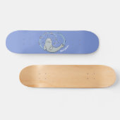 Verzegeling met een fijne zegel en illustratie van persoonlijk skateboard (Horizontaal)