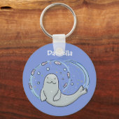 Verzegeling met een fijne zegel en illustratie van sleutelhanger (Voorkant)