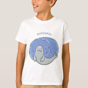 Verzegeling met een fijne zegel en illustratie van t-shirt