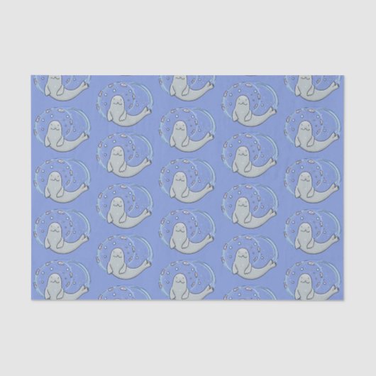 Verzegeling met een fijne zegel en illustratie van tissuepapier (Voorkant)