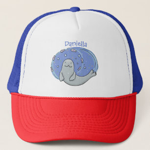 Verzegeling met een fijne zegel en illustratie van trucker pet
