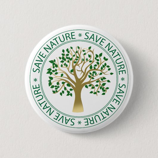 Verzegeling natuur opslaan ronde button 5,7 cm (Voorkant)