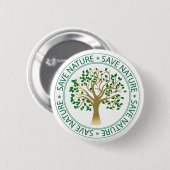 Verzegeling natuur opslaan ronde button 5,7 cm (Voorkant /achterkant)