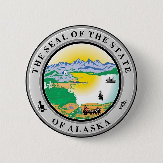 Verzegeling van de Amerikaanse Button Alaska State (Voorkant)