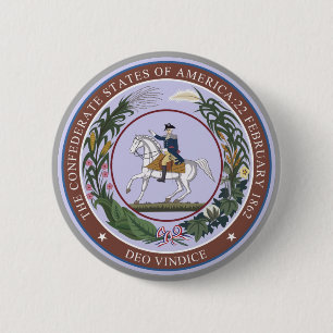 Verzegeling van de Confederatie Ronde Button 5,7 Cm