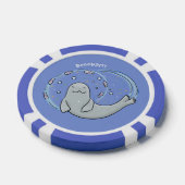 Verzegeling van de geluksvogel en illustratie van  poker chips (Enkel)