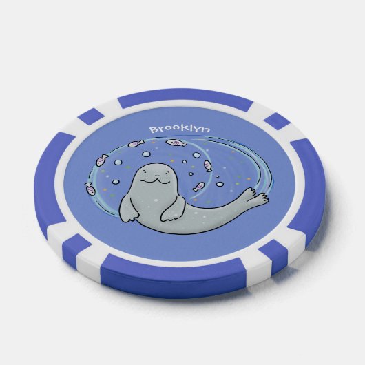 Verzegeling van de geluksvogel en illustratie van  poker chips (Enkel)