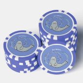 Verzegeling van de geluksvogel en illustratie van  poker chips (Opstapeling)