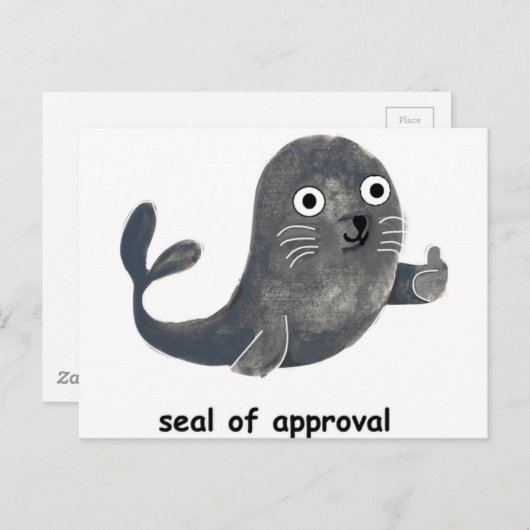 Verzegeling van de goedkeuring briefkaart (Voorkant / Achterkant)