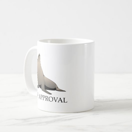 Verzegeling van de goedkeuring koffiemok (Voorkant links)