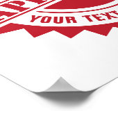 Verzegeling van de goedkeuring of gunning met jouw poster (Hoek)