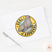 Verzegeling van de goedkeuring ronde sticker (Envelop)