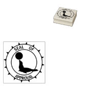Verzegeling van de goedkeuring rubberstempel (Gestempeld)