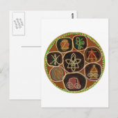 Verzegeling van de helling :  Karuna Reiki Emblem Briefkaart (Voorkant / Achterkant)