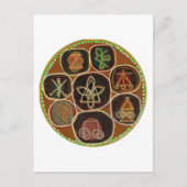 Verzegeling van de helling :  Karuna Reiki Emblem Briefkaart (Voorkant)