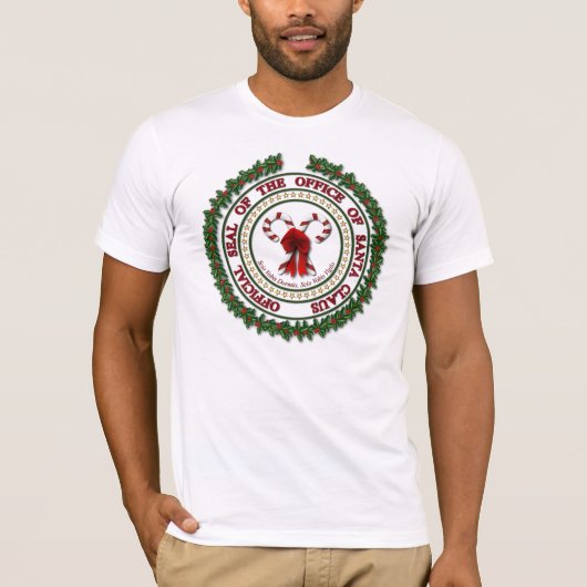Verzegeling van de Kantoor van de kerstman - Licht T-shirt (Voorkant)