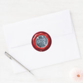 VERZEGELING VAN DE KNIGHTS TEMPLAR Red wax seal Ronde Sticker (Envelop)