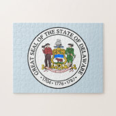 Verzegeling van de staat Delaware. Legpuzzel (Horizontaal)
