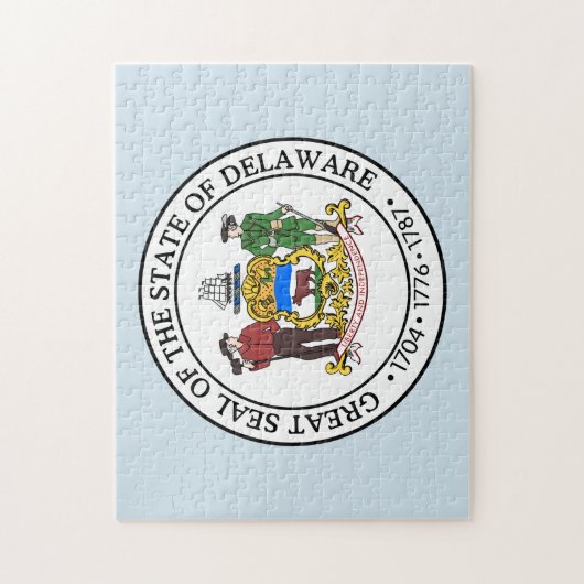 Verzegeling van de staat Delaware. Legpuzzel (Verticaal)