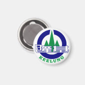 Verzegeling van de stad Keelung, Taiwan Magneet (Voorkant / Achterkant)