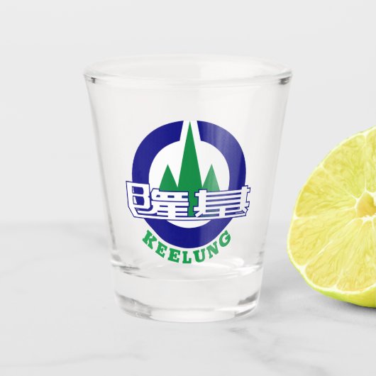 Verzegeling van de stad Keelung, Taiwan Shot Glas (Voorkant)