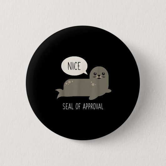 Verzegeling van goedkeuring Grappig dier Pun Pun G Ronde Button 5,7 Cm (Voorkant)