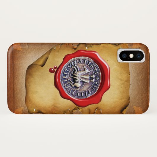 VERZEGELING VAN HET HELDERS TEMPLAR Red Wax Parchm Case-Mate iPhone Case (Achterkant (horizontaal))