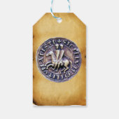 VERZEGELING VAN HET PLAATS VAN DE KNIGHTS TEMPLAR CADEAULABEL (Achterkant)