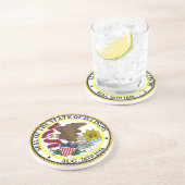 Verzegeling van Illinois Zandsteen Onderzetter (Zijkant)