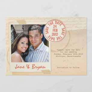 Verzegeling van liefde - Sla de datumkaart op Save The Date