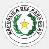 Verzegeling van Paraguay Ronde Sticker (Voorkant)