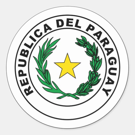 Verzegeling van Paraguay Ronde Sticker (Voorkant)